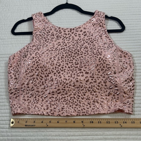 NWT Crane Pink/Animal Print/Shimmer Bodycore Cropped Tank.Barbiecore. Balletcore - Picture 6 of 10